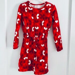 Hanna Andersson Dress Graphic Print Bold Flower Floral, Size 110cm, US 5, Red